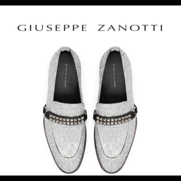 giuseppe zanotti NEW embellished silver loafers - Picture 2 of 8